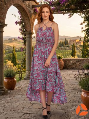 criss cross neck dress